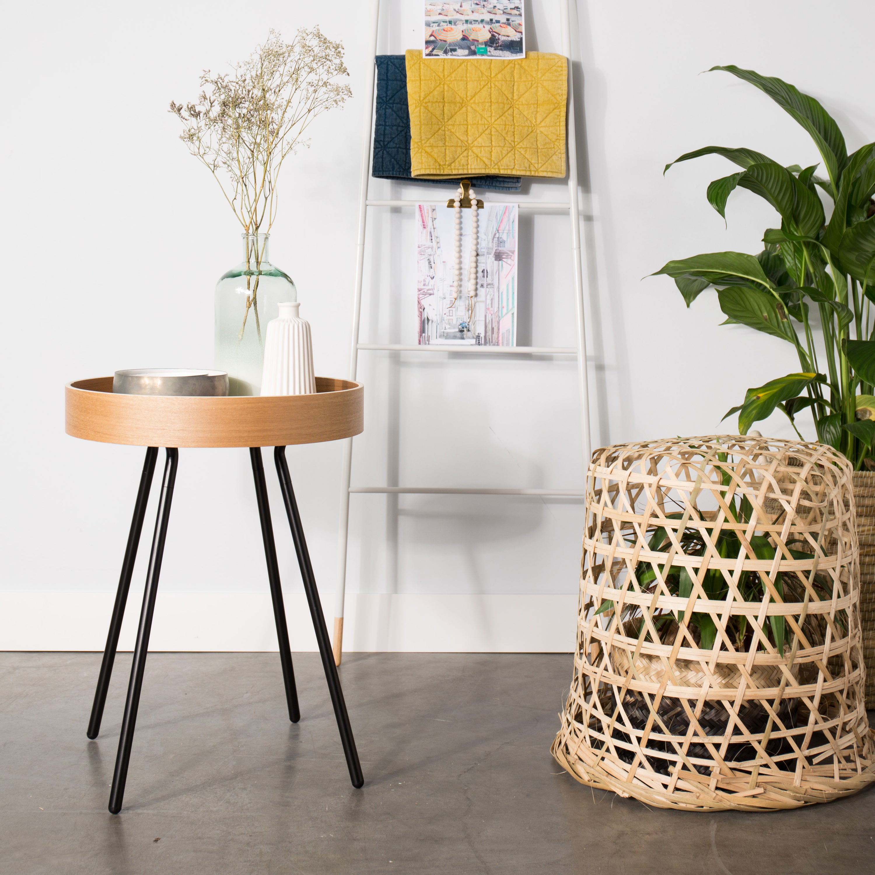 Zuiver Oak Tray Bijzettafel Ã 46,5 cm