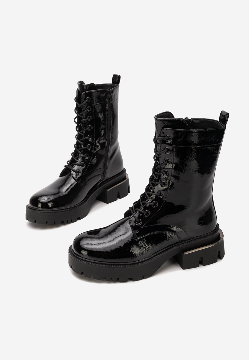 Bottines rangers femme noirs Andela