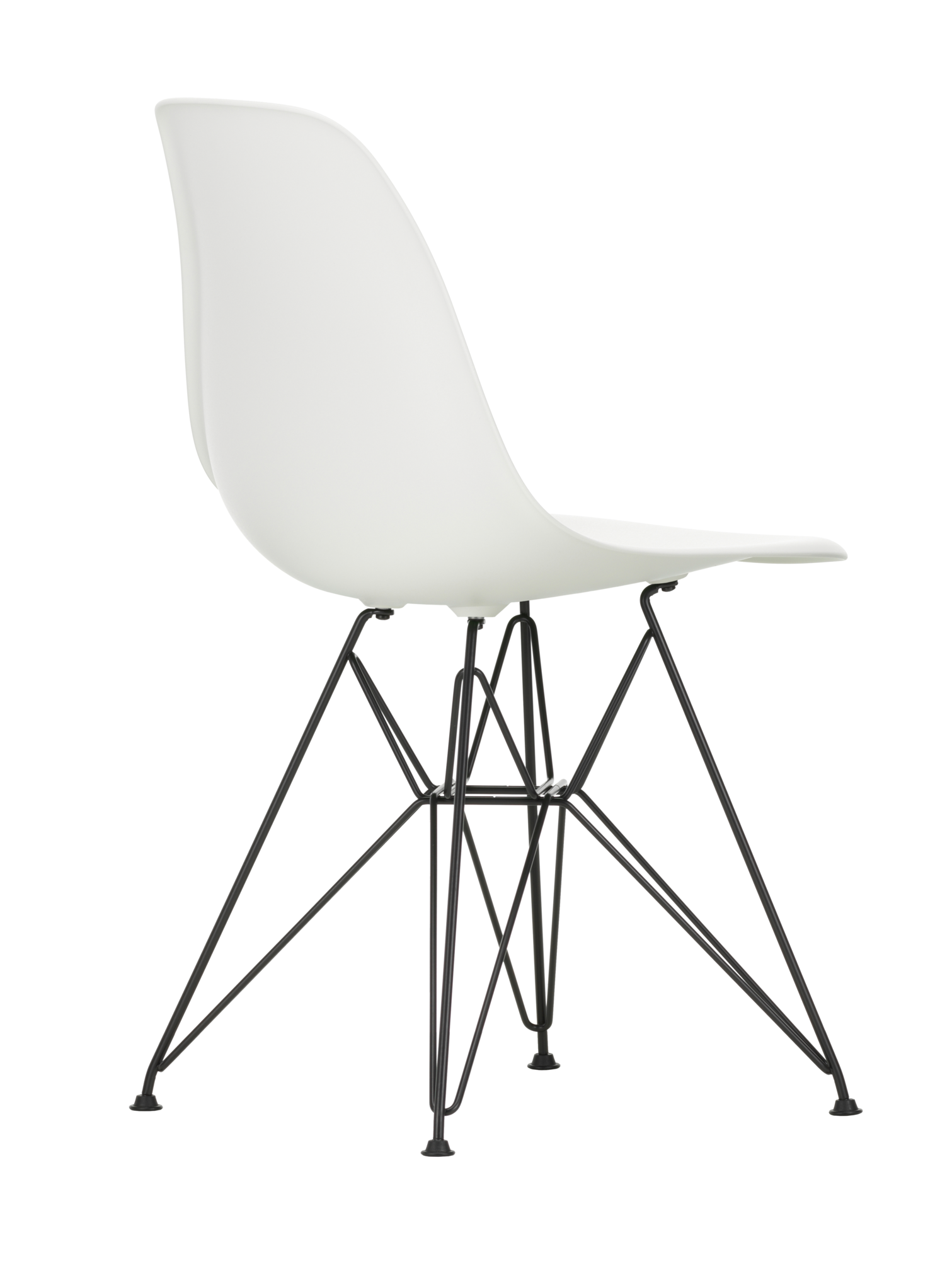 Eetkamerstoel DSR basic dark onderstel cotton white