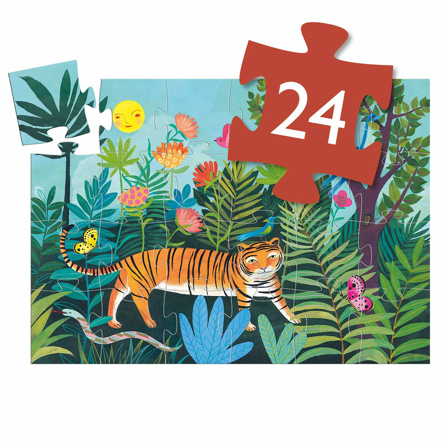 Djeco Legpuzzel Tijger, 24st.