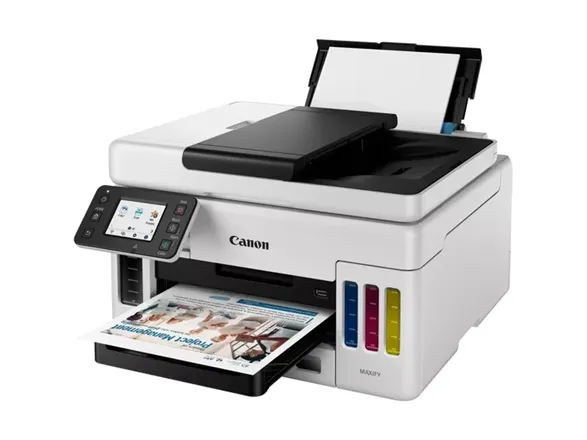 Canon MAXIFY GX5050 - Printer - farve - Duplex - blækprinter - ITS - A4/Legal - 600 x 1200 dpi - op til 24 ipm (mono) / op til 15.5 ipm (farve) - kapacitet: 350 ark - LAN, Wi-Fi(n), USB 2.0
