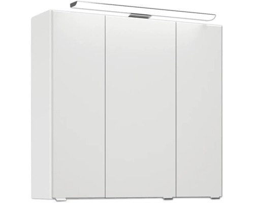 Pelipal Kumba badkamermeubelset (B x H x D): 137 x 200 x 50 cm, witte glanzende fronten, 5-delige set inclusief witte mineraalstenen wastafel, halfhoge kast en onderkast (artikelnr. 99.770126092)