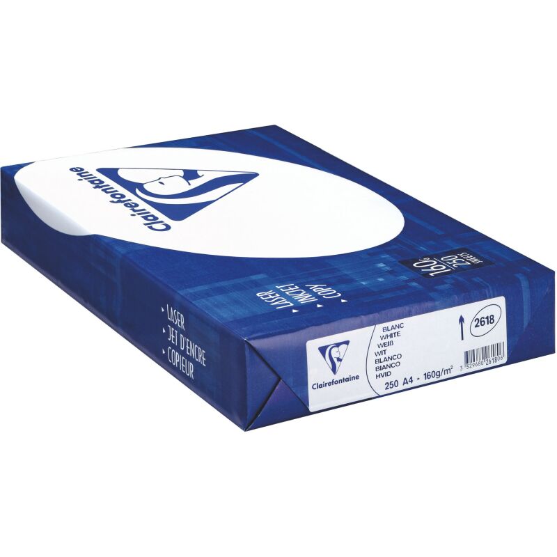 Papier A4 blanc 160 g Clairefontaine Clairalfa - Ramette de 250 feuilles