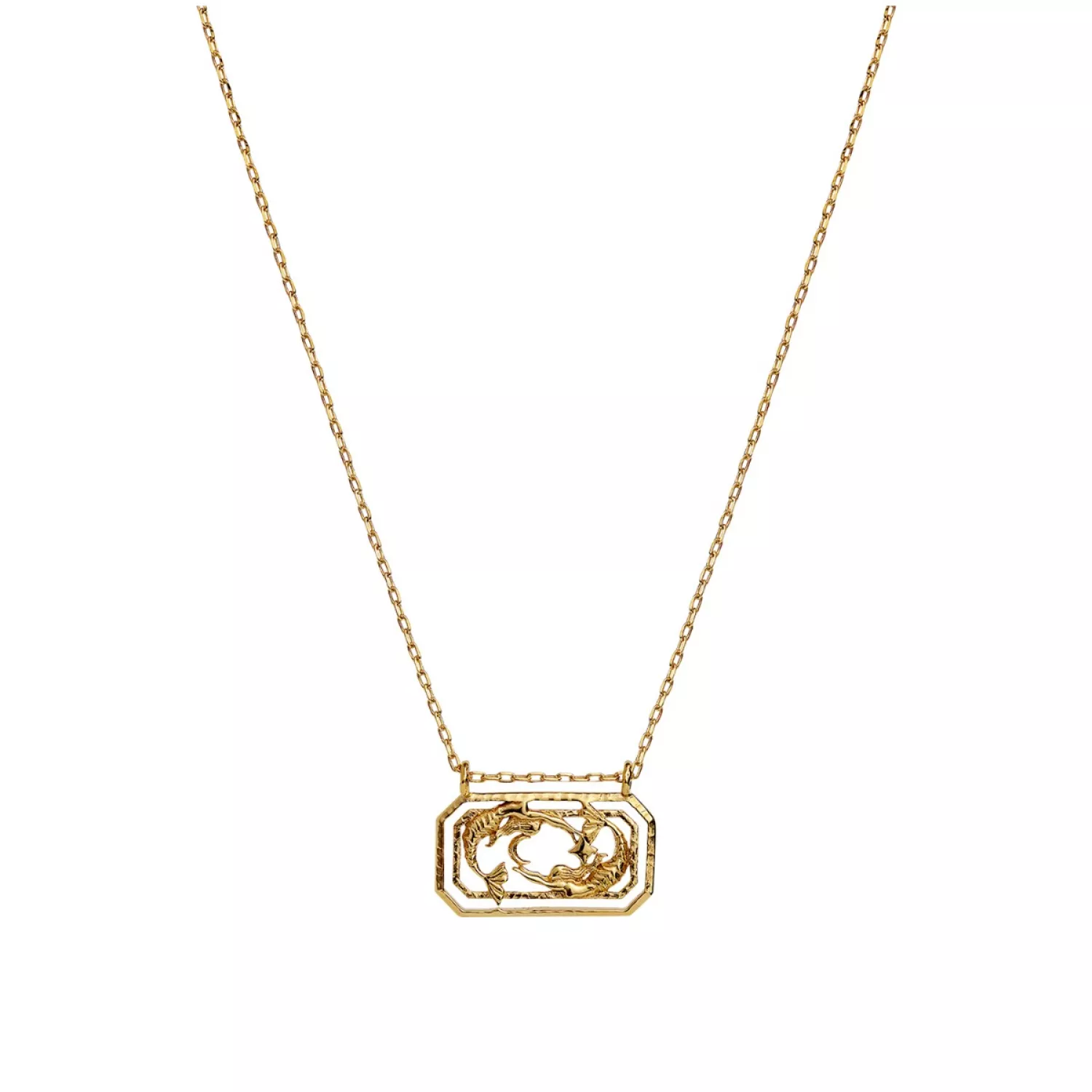 Maanesten Zodiac Pisces Halskæde 18 kt. Forgyldt Sølv 2581a