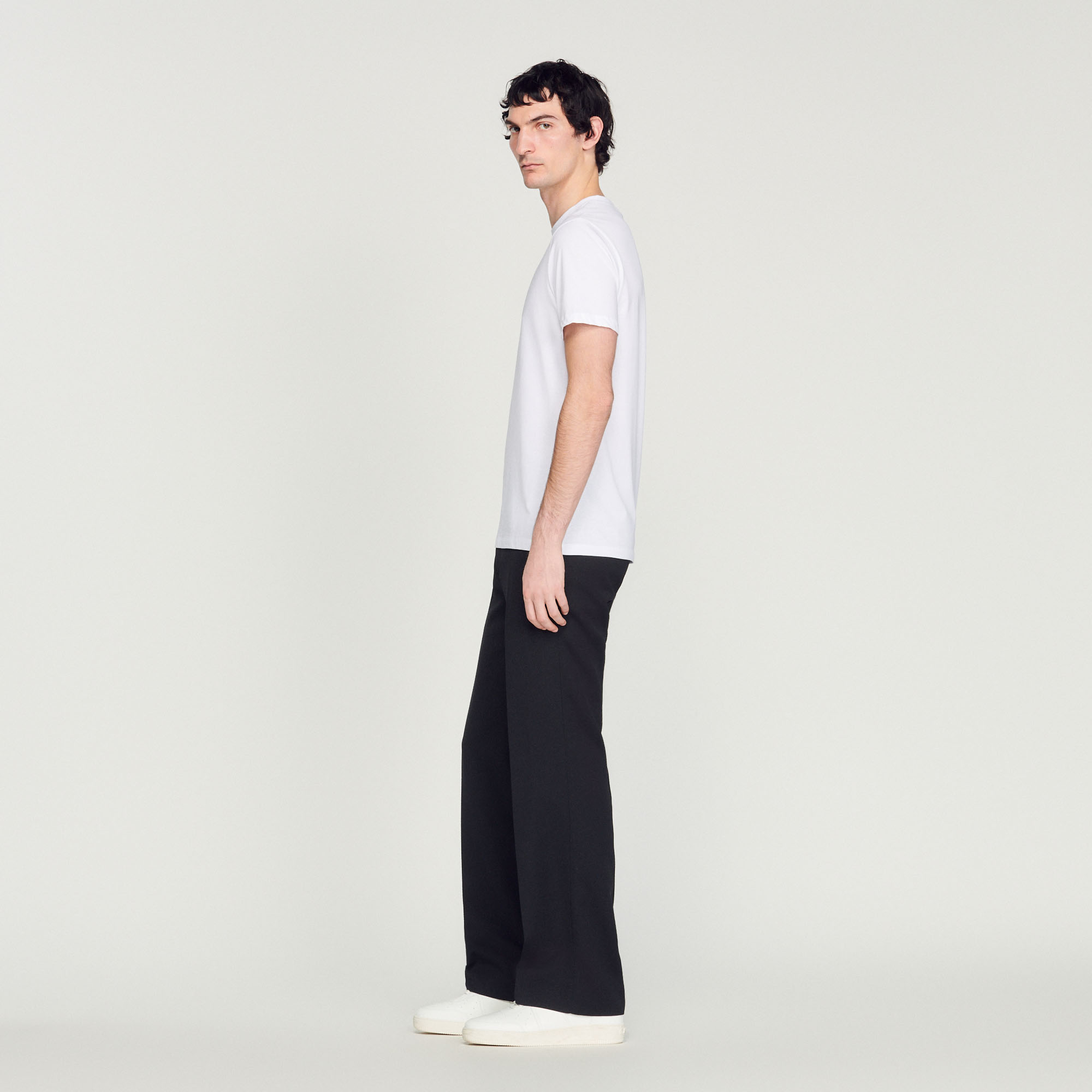 T-shirt brode Sandro en coton biologique
