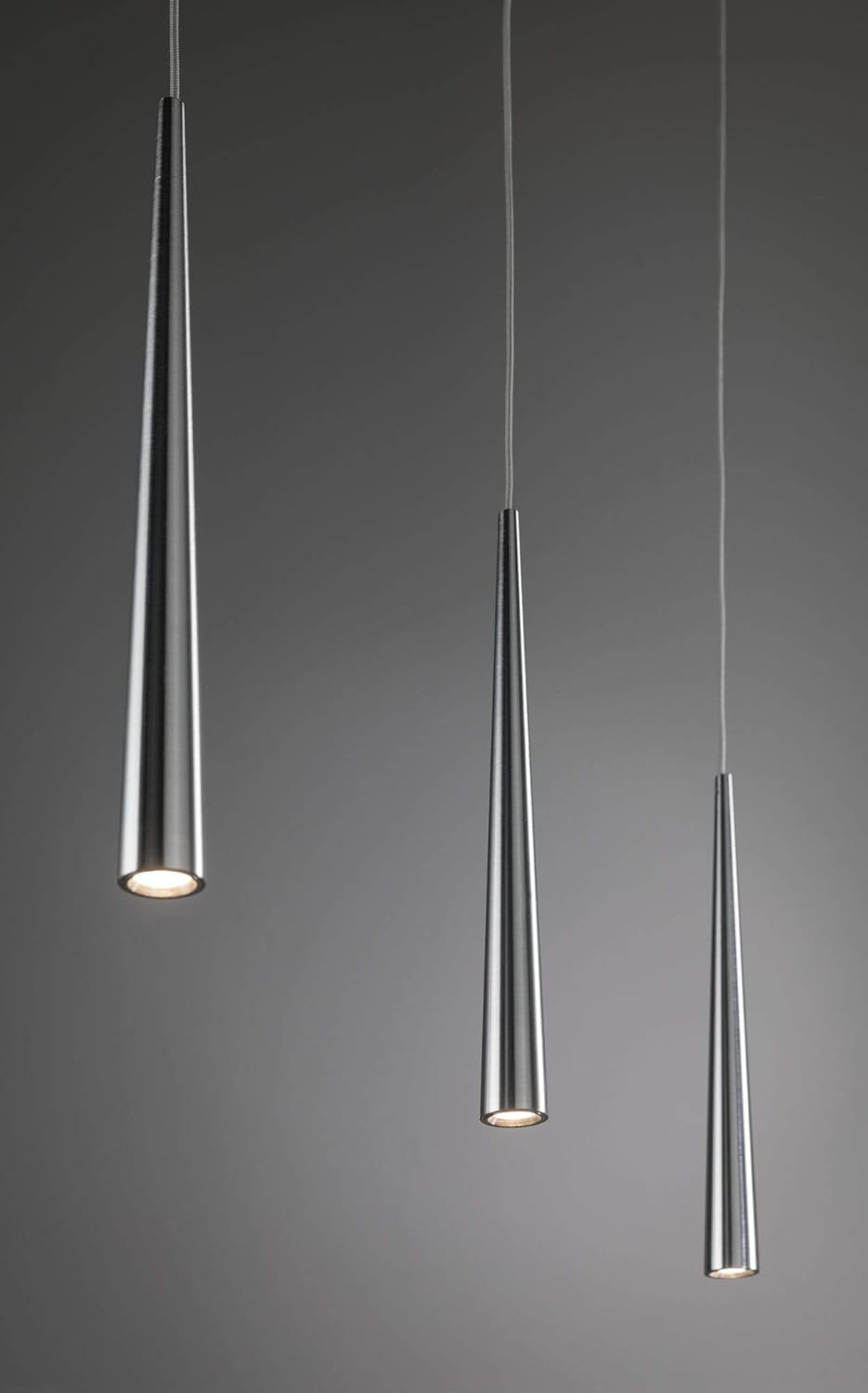 Paulmann 70930 LED Pendelleuchte Gutta incl. 3x7 Watt dimmbar Hängelampe Alu gebürstet Deckenlampe Metall 2700 K