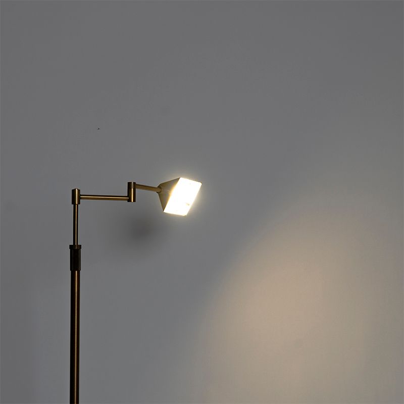 Design vloerlamp brons incl. LED met touch dimmer - Notia