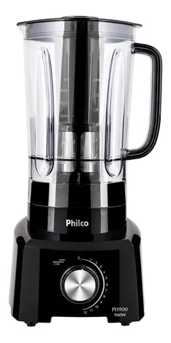 Liquidificador Philco PH900 3 L preto com jarra de acr&iacute;lico 127V