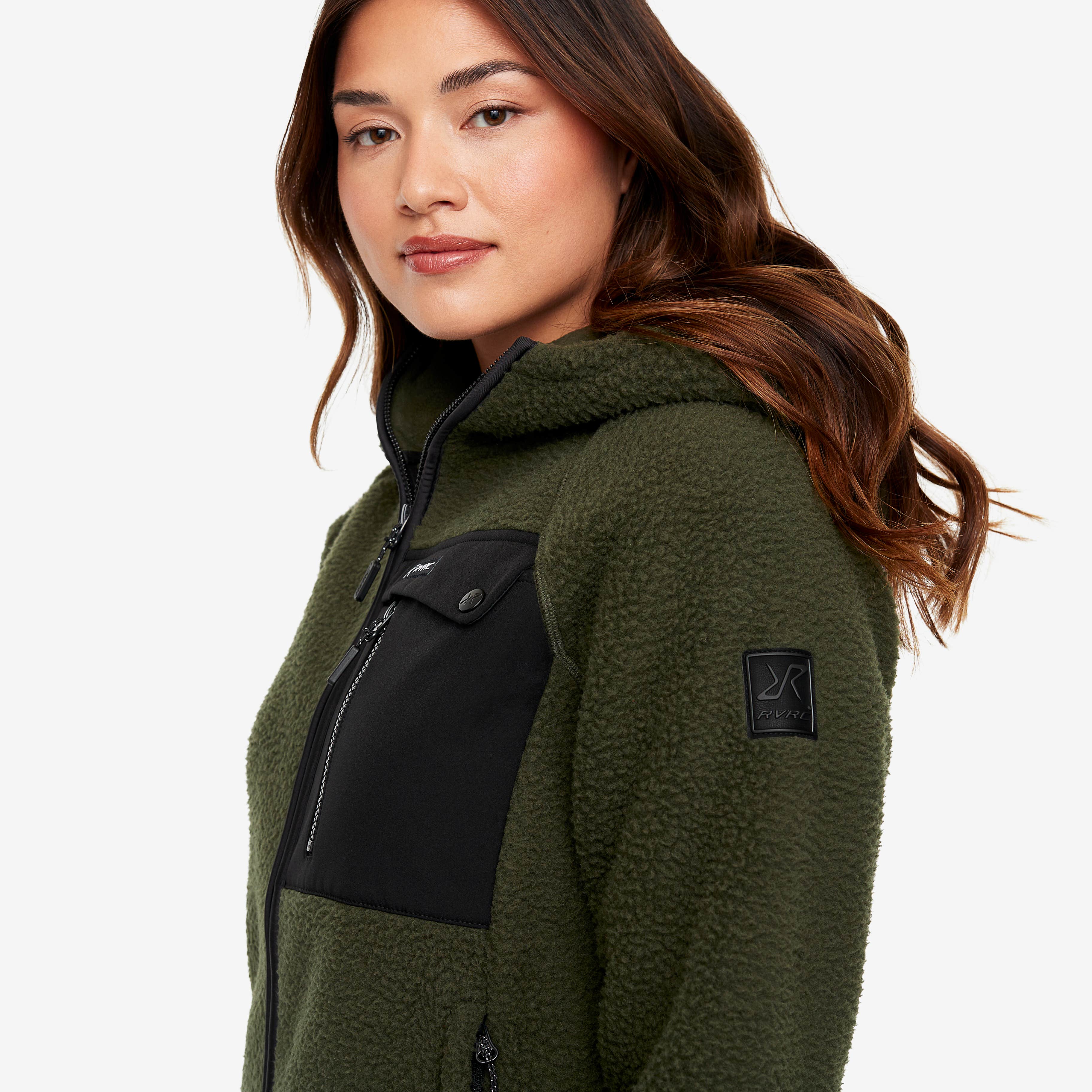 Sherpa Hoodie Dame Forest Night