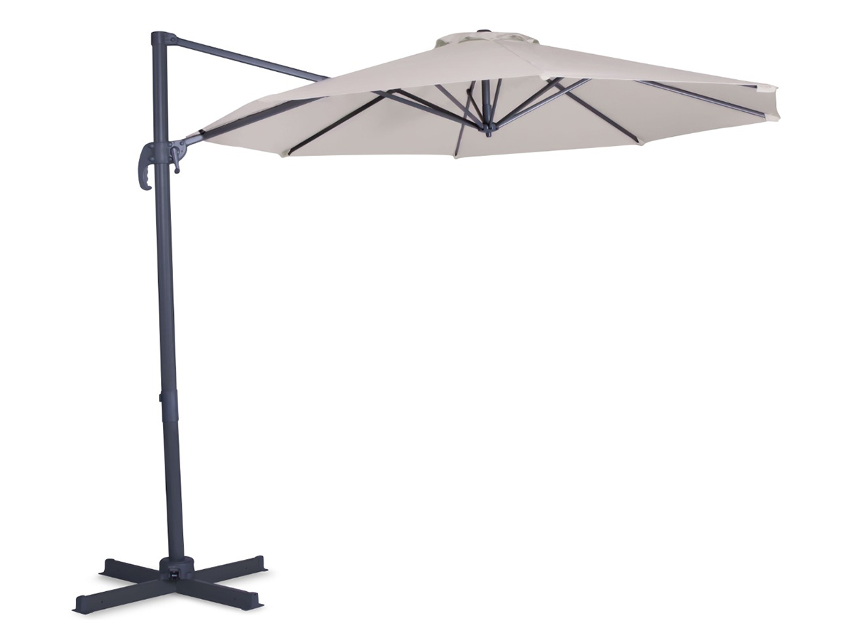 VONROC Bardolino Ø300 cm Premium zweefparasol - Beige