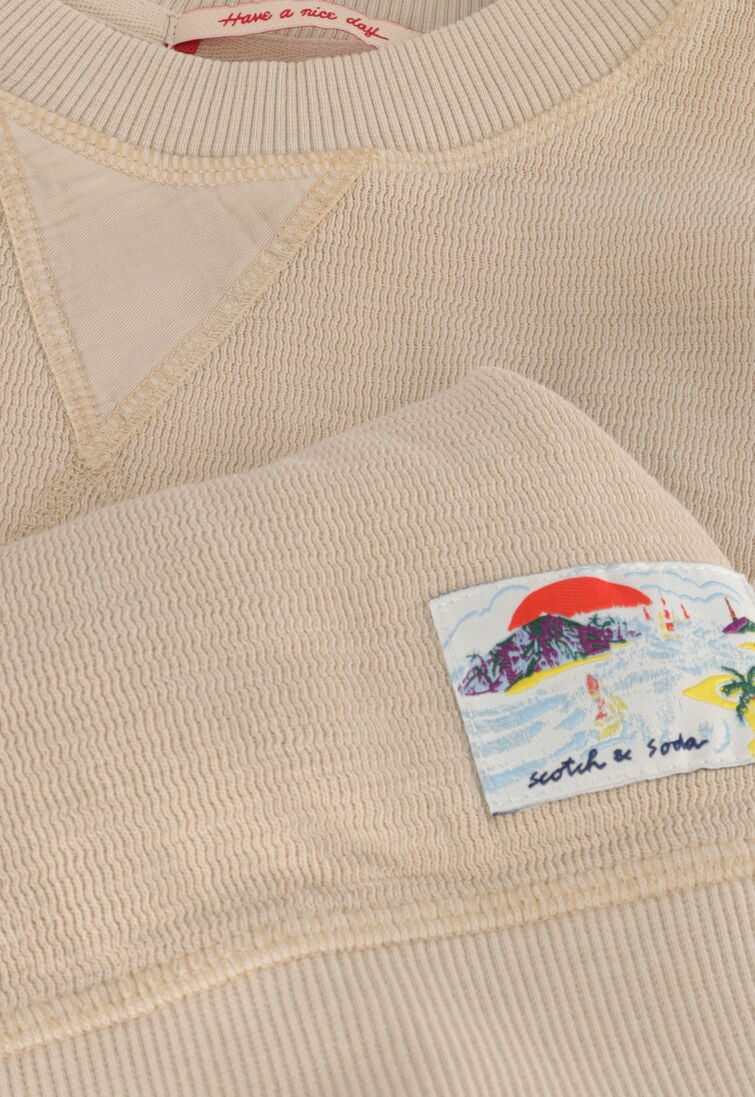 SCOTCH & SODA beige scotch & soda sweater garment-dyed structured sweatshirt