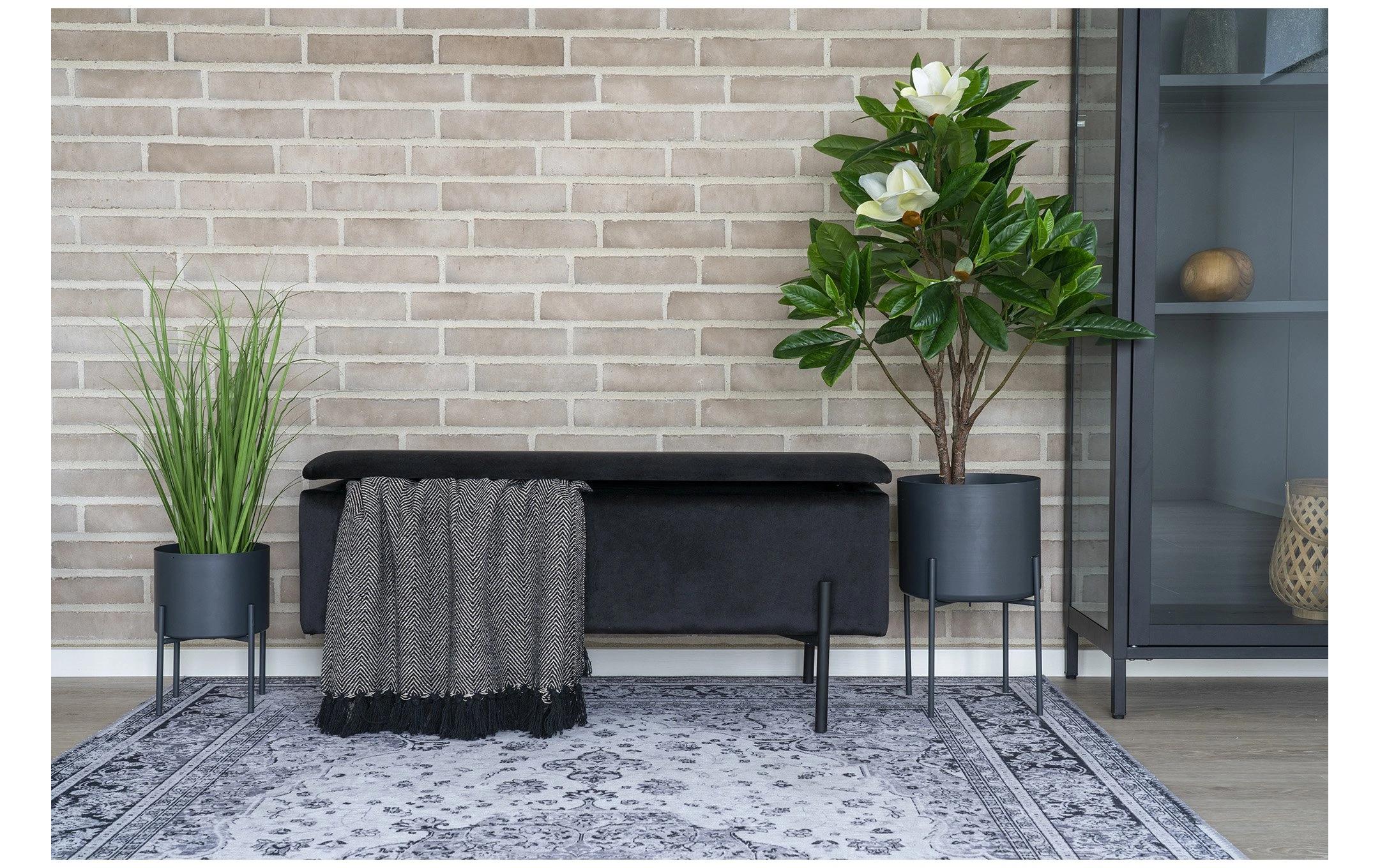 Sitztruhe Watford 36.5 x 95 x 46 cm, Schwarz<br>Sitzbank mit Stauraum