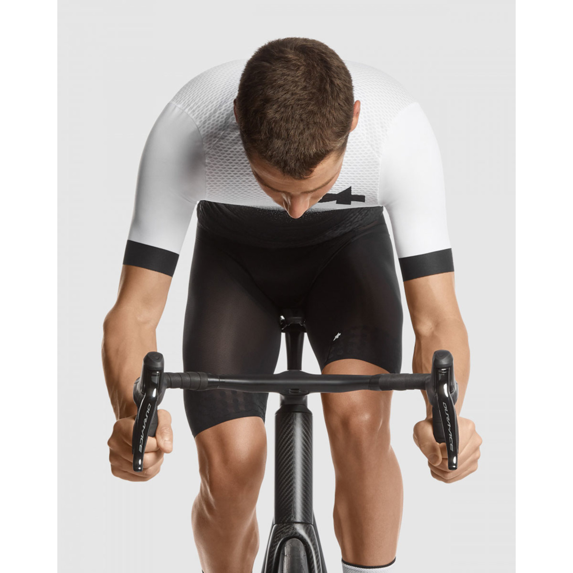 Assos Equipe RSR S9 Superleger Fietsshirt Korte Mouwen Wit/Zwart Heren