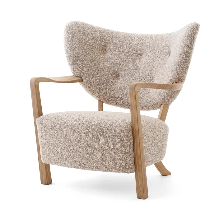&Tradition - Wulff ATD2 Lounge Chair, Walnuss geölt / beige (Karakorum 003)