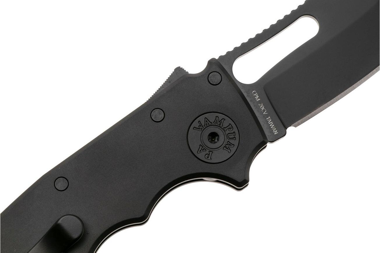 Demko Knives Shark-Cub Shark-Lock Slicer Shark SC-20CV-DLC-BLK-SS Stealth Black Anodized Aluminium, zakmes