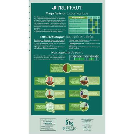 Gazon rustique 5 kg truffaut