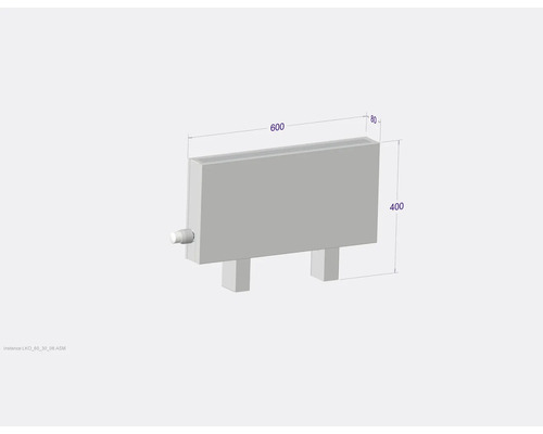 Licon Heat KORALINE Optimal LKO Nieuwe vrijstaande convectorkachel H 400 x L 600 x D 80 mm wit
