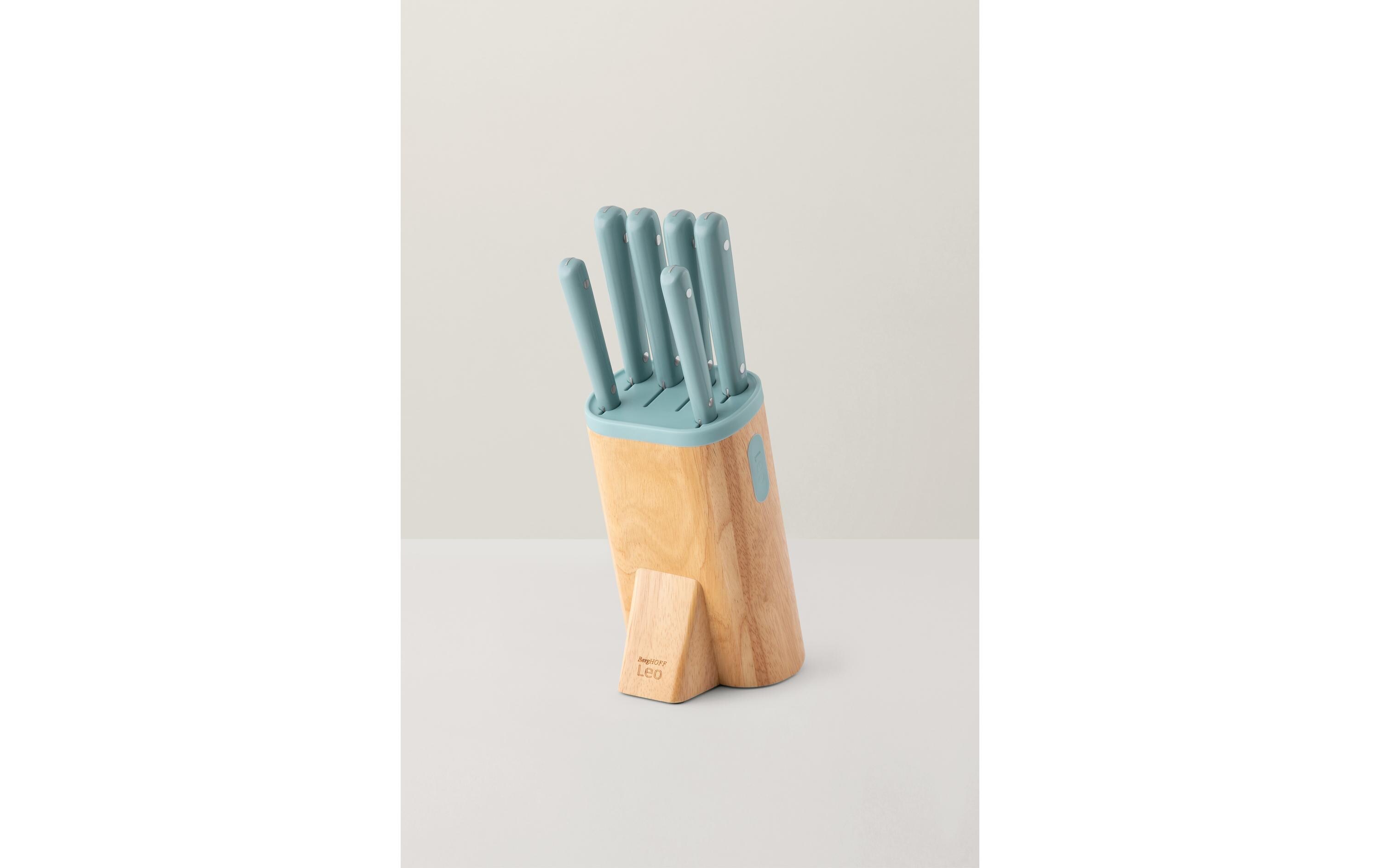 Messerblock-Set mit Messer Leo Slate 7-teilig, Grün7-tlg, Messerblock-Set Slate