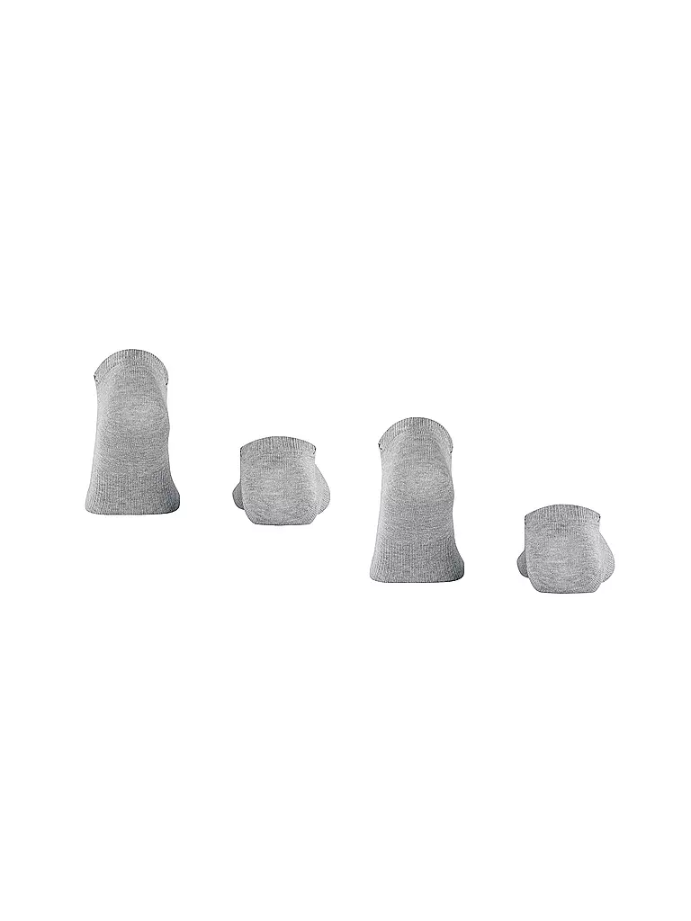 BURLINGTON Herren Sneaker Socken EVERYDAY 2-er Pkg. 40-46 light grey grau
