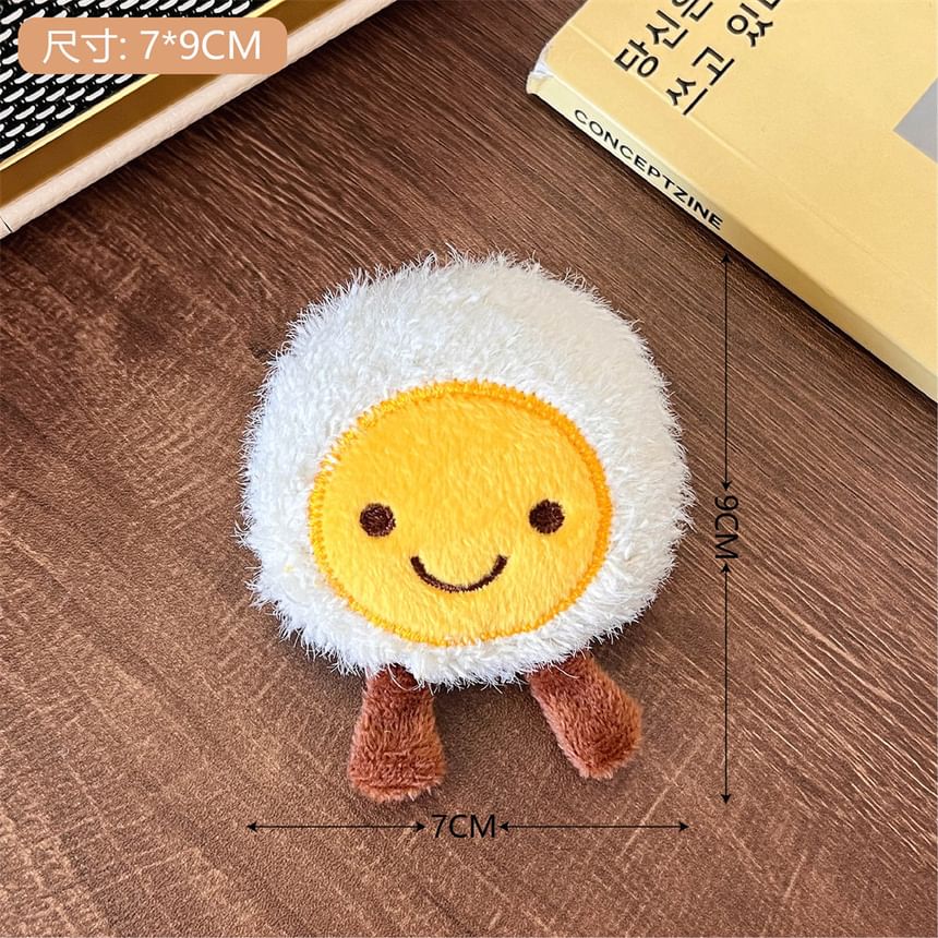 Bohod - Smiley Egg Chenille Tas Charme Sleutelhanger / Broche