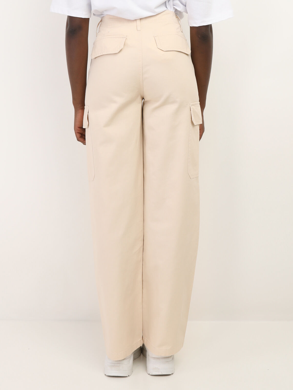 Pantalon cargo style utilitaire- Beige
