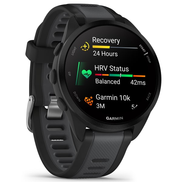 Montre cardio GPS GARMIN FORERUNNER 165 BLACK/SLATE GREY
