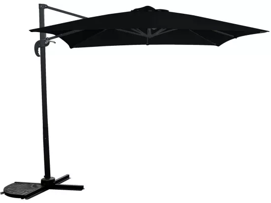 Parasol jardin déporté - 2.5 x 2.5 m - Noir