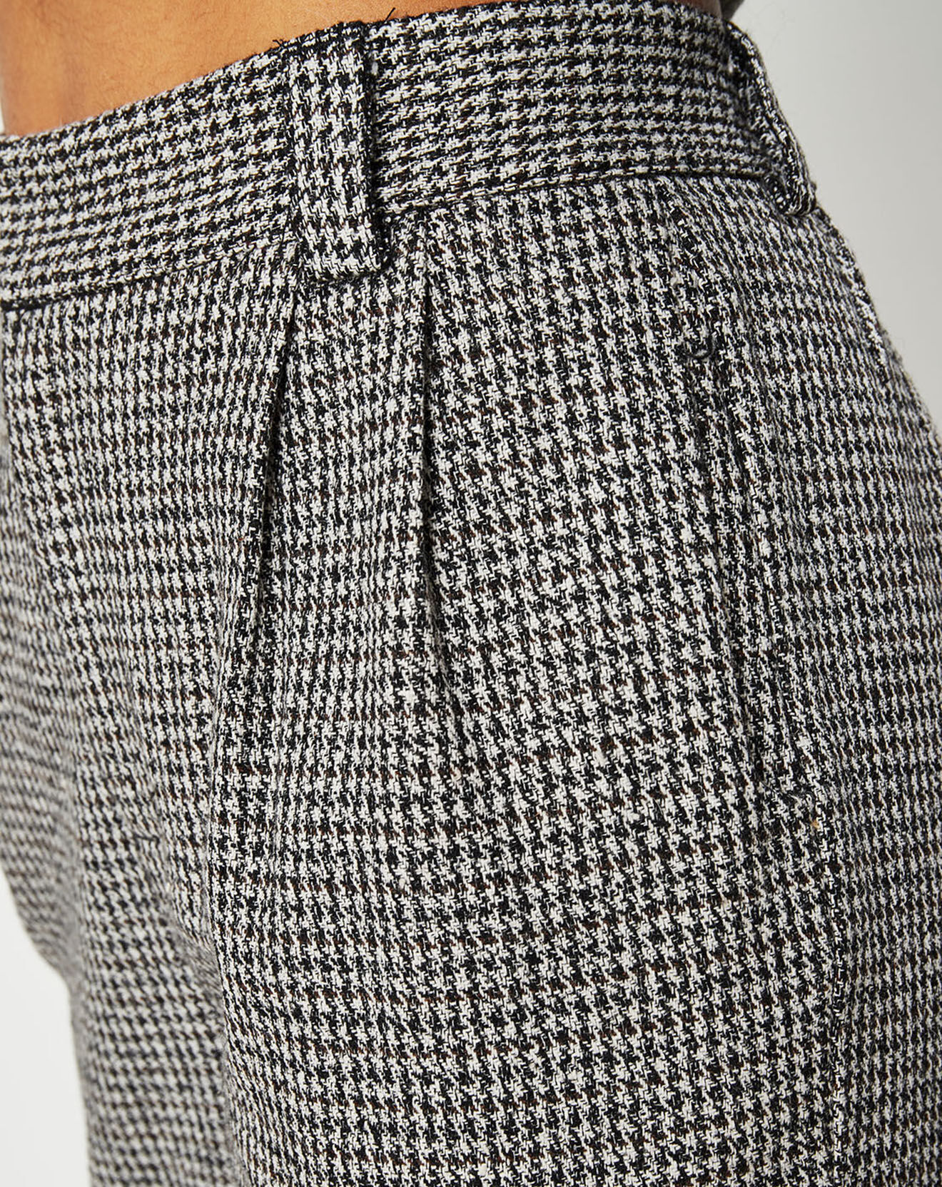 See u Soon Pantalon en Laine mélangée Cassandre marron/noir/blanc