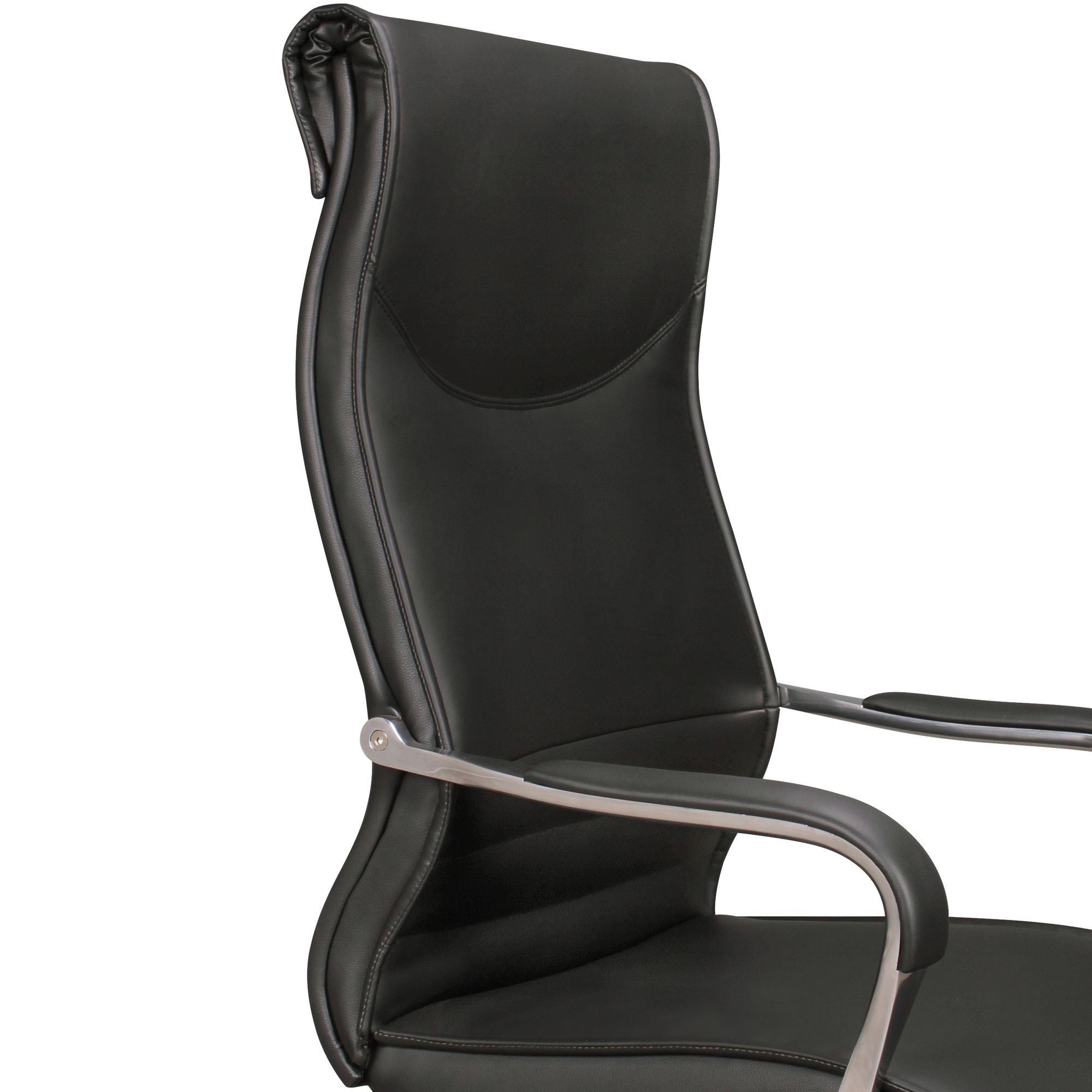 KADIMA DESIGN Chefsessel VENGA: XXL, ergonomisch, Kunstleder, höhenverstellbar, 150 kg Belastbarkeit, Schwarz/Caramel.