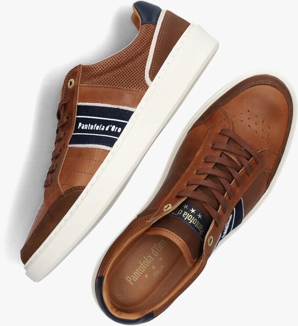 PANTOFOLA D\\'ORO cognac pantofola d'oro lage sneakers laceno uomo low