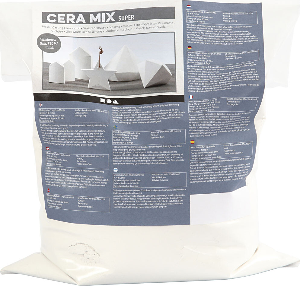 Cera-Mix Super Støbemasse - Hvid - 5 KG