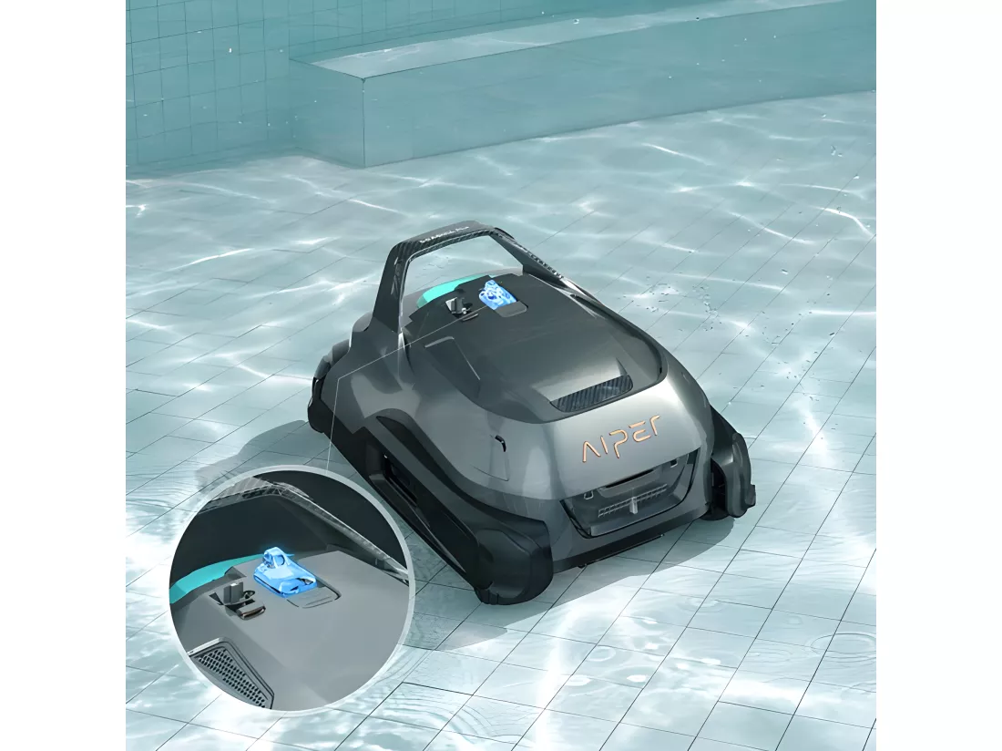 Robot de piscine sans fil aiper seagull plus, jusqu'à 120m2, autonomie 110min. 46,2 x 35,8 x 24,2