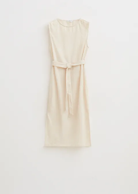 Maxi jurk met structuur off-white (ECRU)