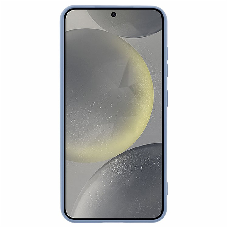 Samsung Galaxy S25 Gummi Case Hülle mit Kameraschutz - Blaugrau (Matt)
