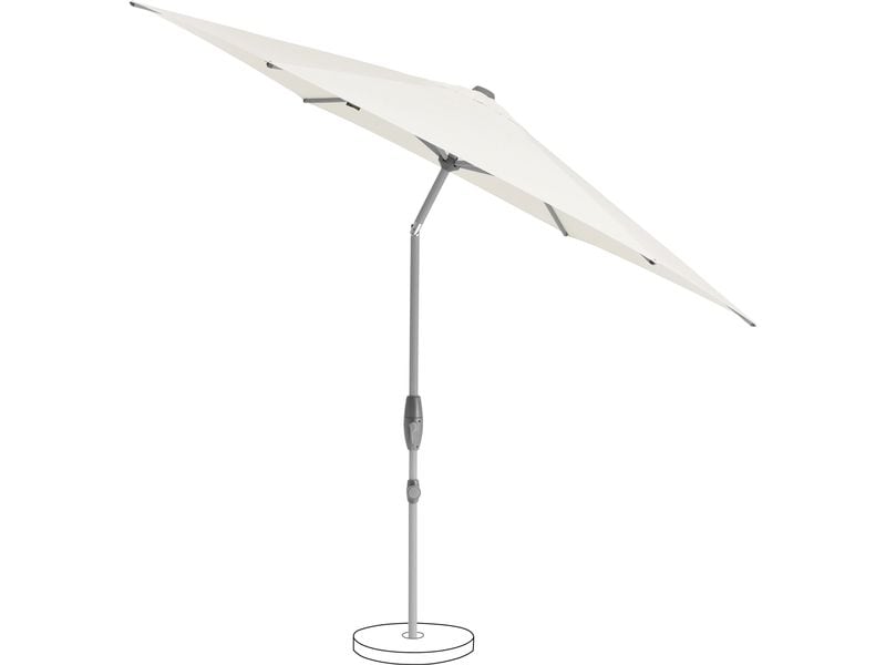 Suncomfort by Glatz Sonnenschirm Shell Turn 300 cm, Sand Wh Sonnenschirm