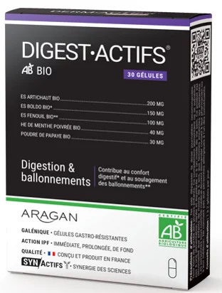 Synactifs DigestActifs Bio - Aragan - 30 Gélules