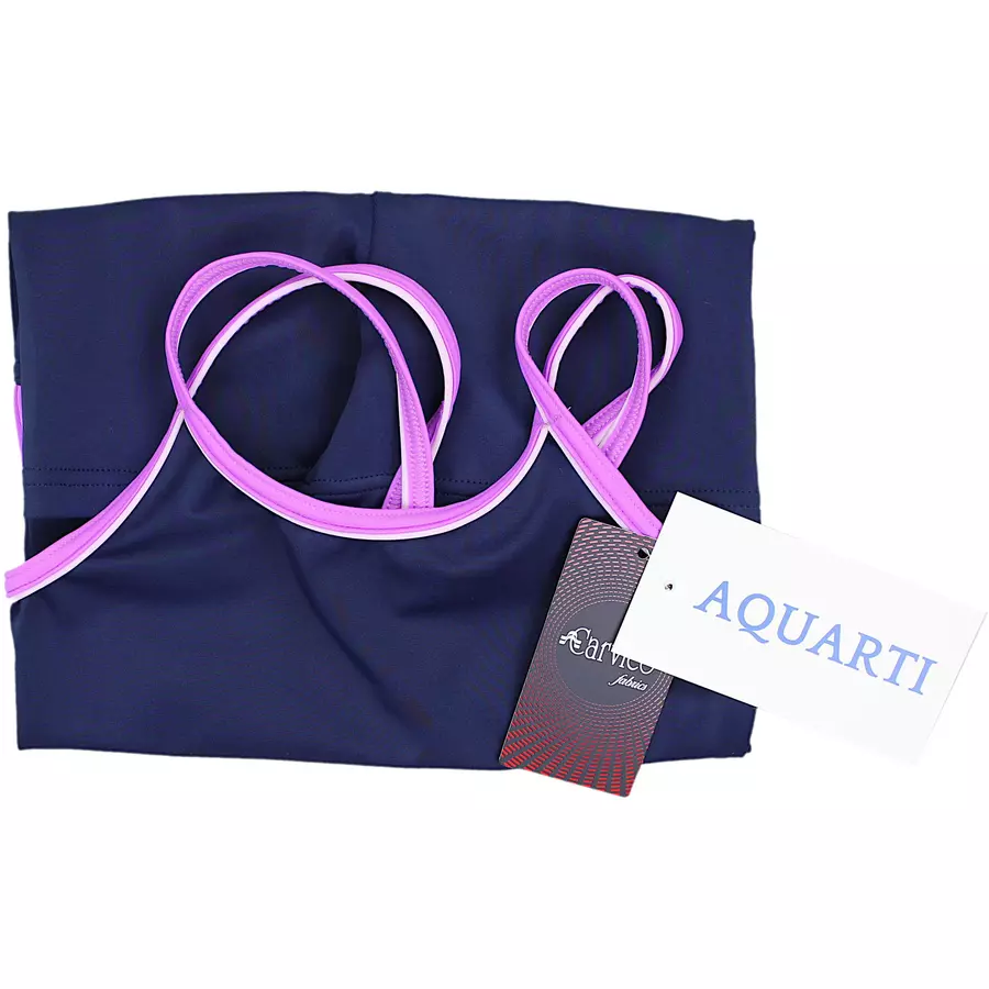 Aquarti Mädchen Badeanzug mit Bein Racerback lila