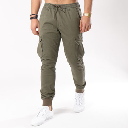 Pantalon Cargo Reflex Rib Vert Kaki