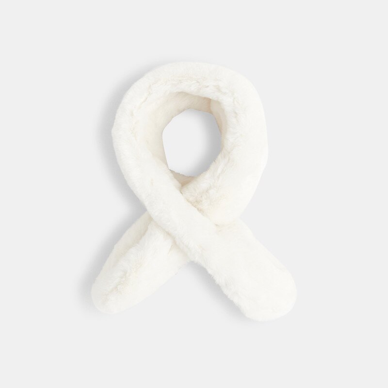 Echarpe fausse fourrure blanc bébé fille Blanc