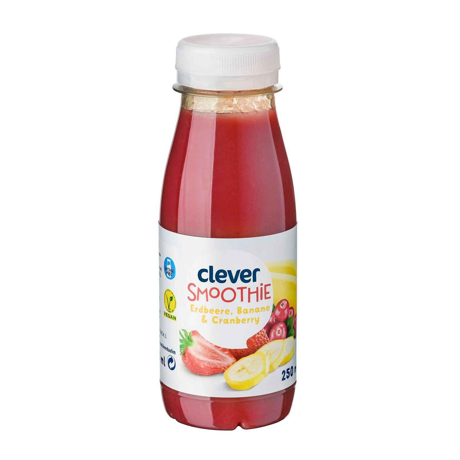 Clever Smoothie Erdbeere-Banane-Cranberry