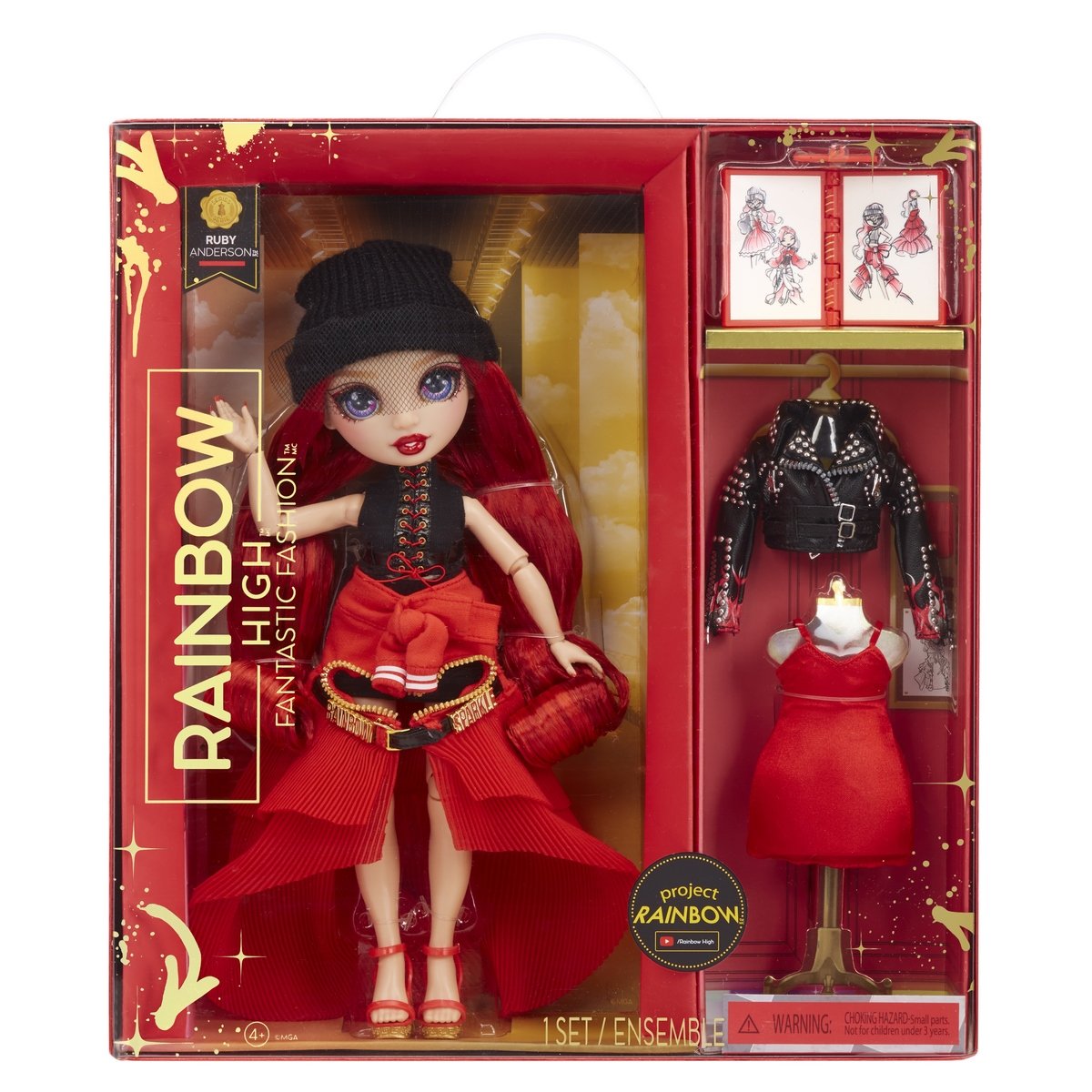 Poupée Rainbow High Fantastic Fashion Doll Ruby