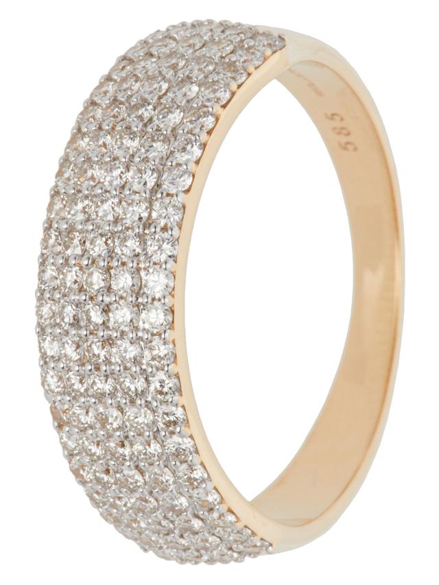 Rivière-Ring, Brillant, Gelbgold 585