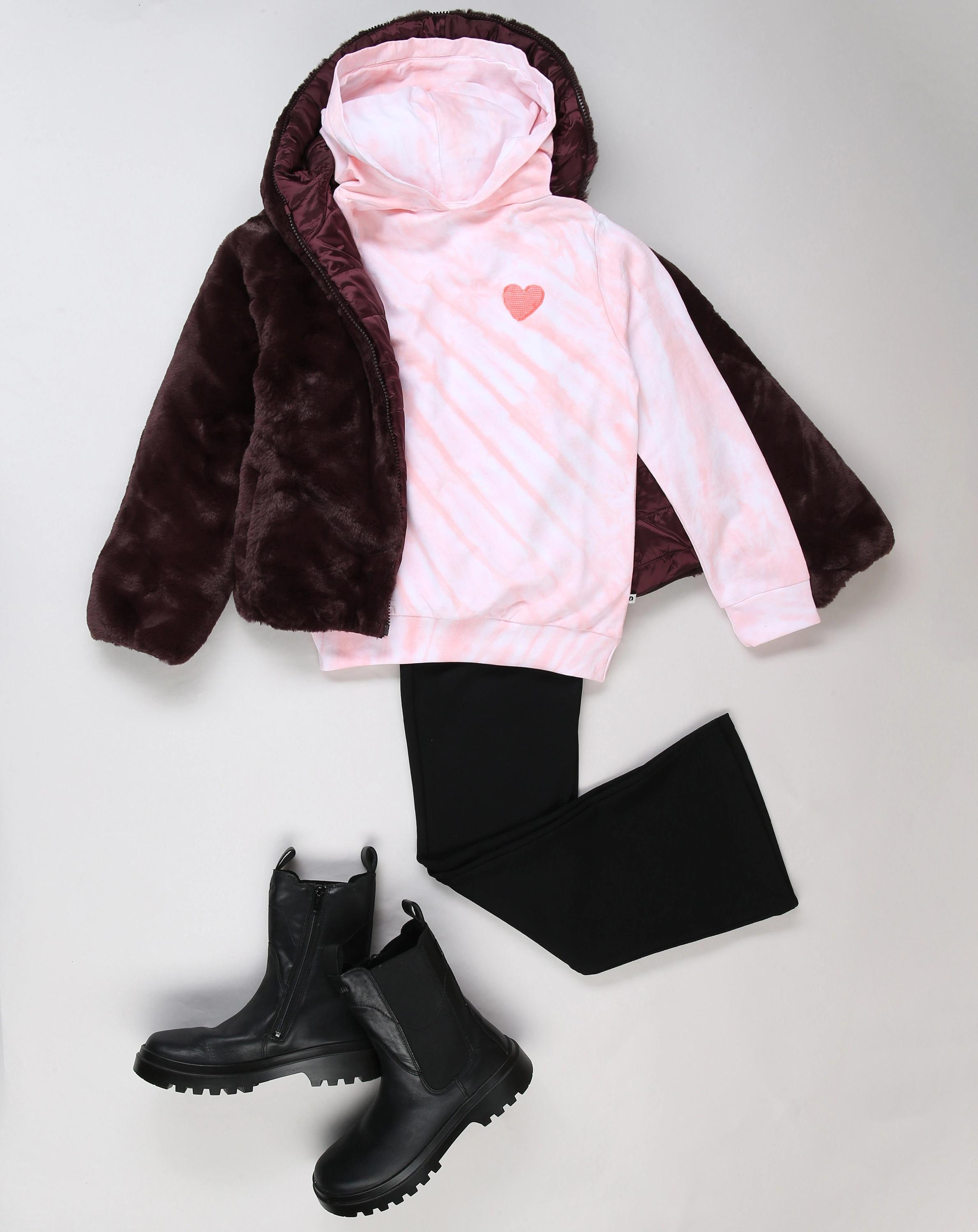 Kapuzen-Sweatshirt BATIK HEART in rosa