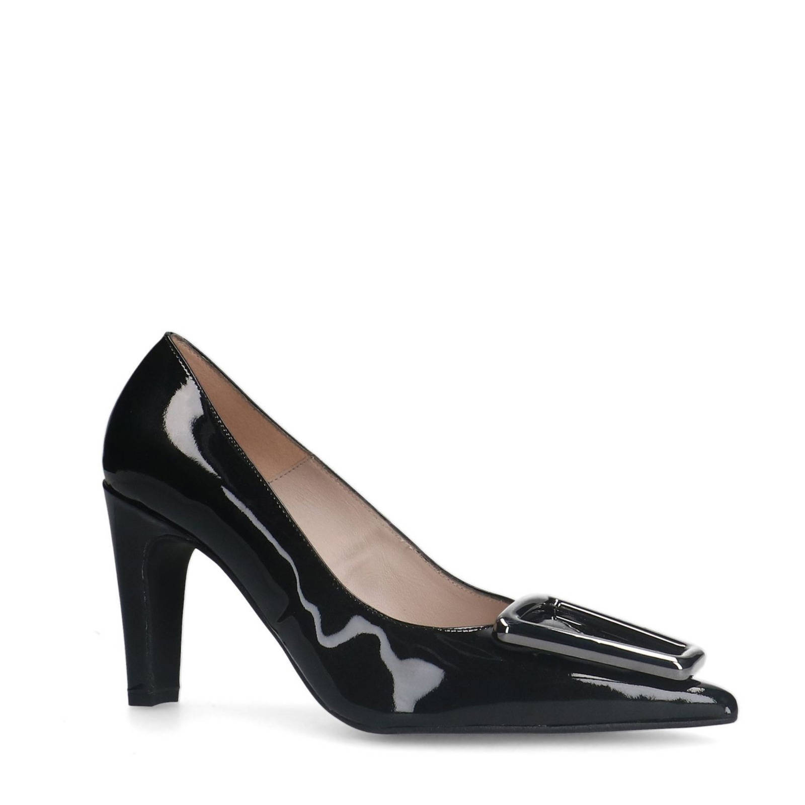 Manfield lakleren pumps zwart