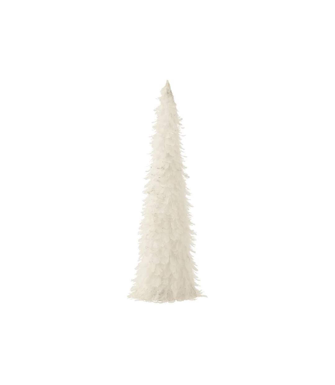 Paris Prix - Cône Décoratif Avec Plumes gina 60cm Blanc