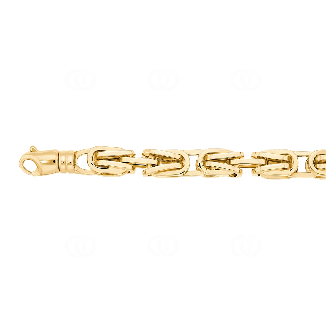 7.0mm Königsarmband klassisch 750/18 K Gelbgold halbmassiv