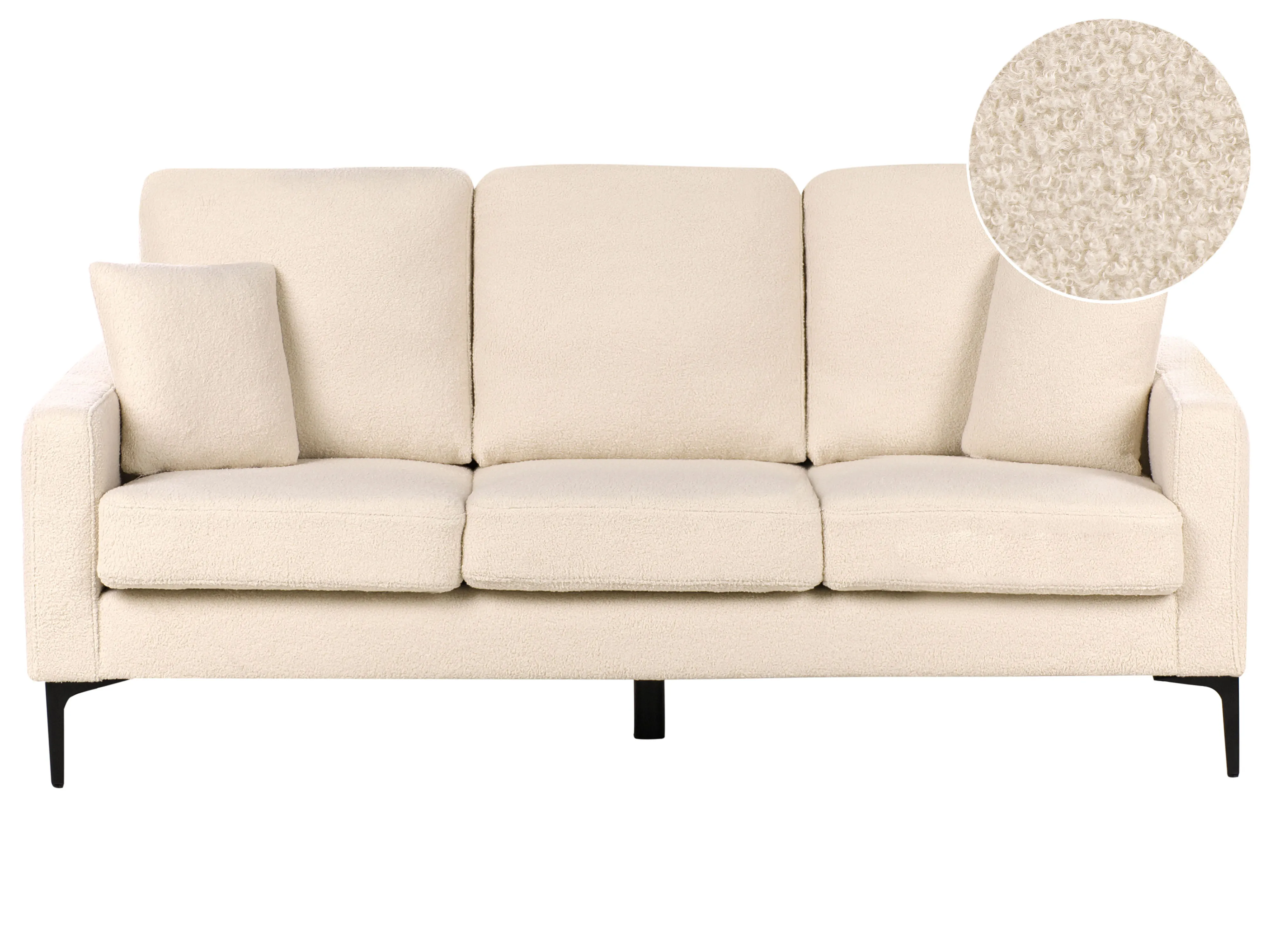 Bank 3-zits GAVLE Bouclé Beige