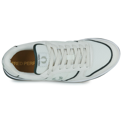 Fred Perry - B300 LEATHER/MESH - Blanc / Noir