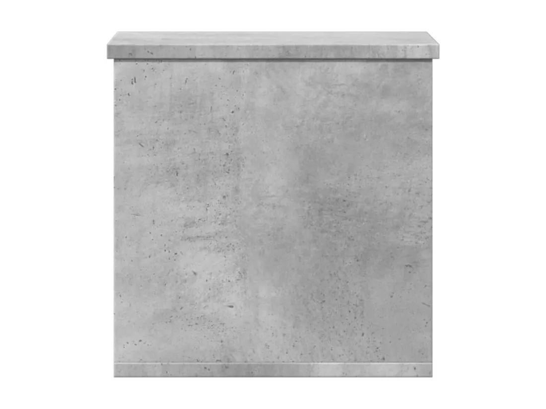Boîte de rangement gris béton 30x35x35 cm bois d'ingénierie