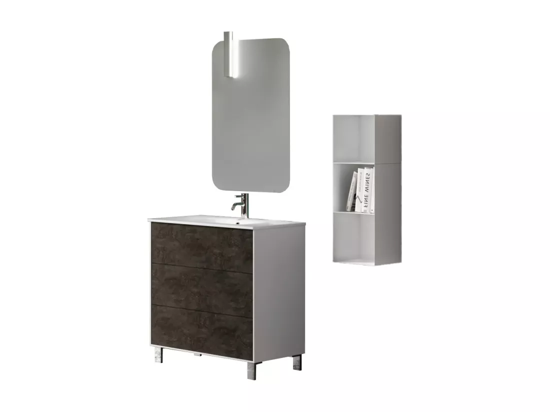Ensemble de salle de bain 4 pièces IGEA oxyde